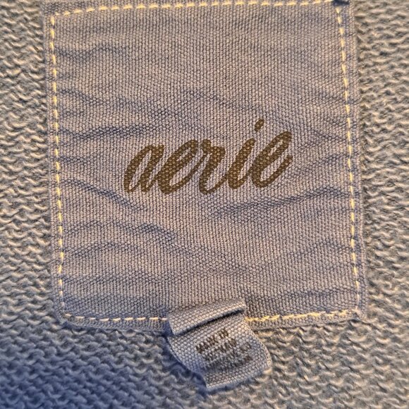 Aerie Blue Grunge Pullover Sweater with Buttons Size XS - Picture 5 of 8